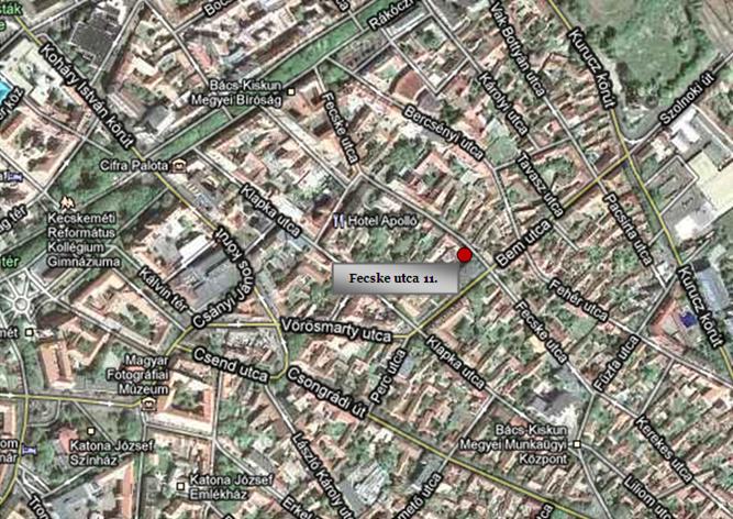 Térkép, Fecske u. tároló Térkép, Fecske u. tároló